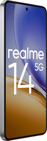 Смартфон Realme RMX5070 14 5G 256Gb 12Gb серебристый моноблок 3G 4G 2Sim 6.67&amp;quot; 1080x2400 Android 15 50Mpix 802.11 a/b/g/n/ac/ax NFC GPS GSM900/1800 GSM1900 Protect