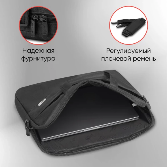 Сумка для ноутбука 15.6&amp;quot; PC Pet 600D черный полиэстер (PCP-A1215BK)