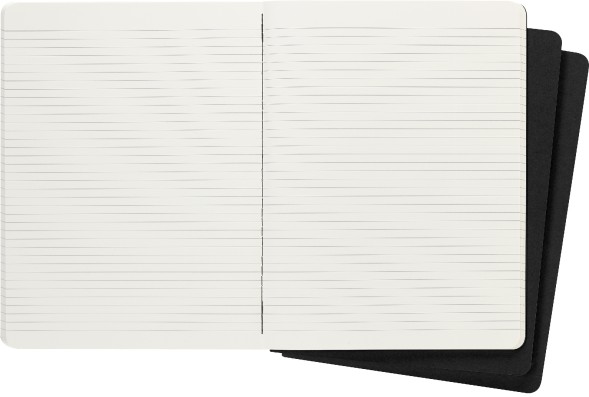 Блокнот Moleskine CAHIER JOURNAL QP321 XLarge 190х250мм обложка картон 120стр. линейка черный (3шт)