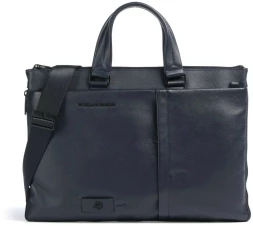 Деловая сумка мужская Piquadro Russel CA4021W137/BLU с отделением для ноутбука 15.6" синяя натур.кожа