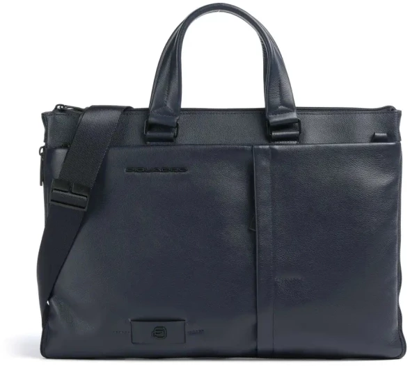 Деловая сумка мужская Piquadro Russel CA4021W137/BLU с отделением для ноутбука 15.6&amp;quot; синяя натур.кожа