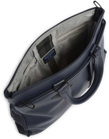 Деловая сумка мужская Piquadro Russel CA4021W137/BLU с отделением для ноутбука 15.6&amp;quot; синяя натур.кожа