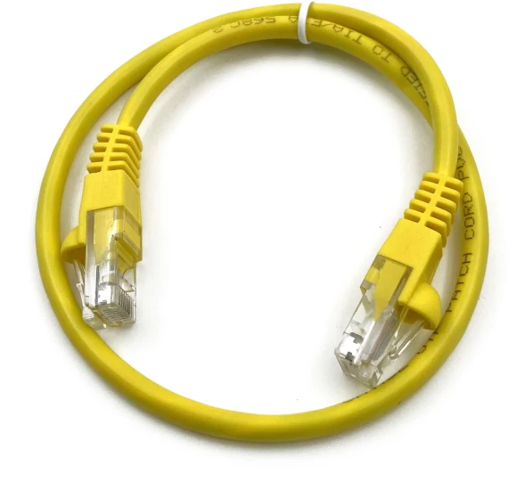 Патч-корд Buro UTP 4 пары cat.5E CCA molded 0.25м желтый RJ-45 (m)-RJ-45 (m)