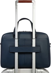 Деловая сумка мужская Piquadro Ael CA6920S142/BLU с отделением для ноутбука 14&amp;quot; синяя натур.кожа