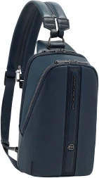 Рюкзак слинг мужской Piquadro Victor CA7174W143/BLU синий натур.кожа