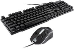 Клавиатура + мышь Оклик 400GMK клав:черный мышь:черный USB LED (1546779)