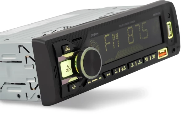 Автомагнитола Digma MCP-515 1DIN 4x45Вт v5.0 USB 2.0 AUX 4 ПДУ