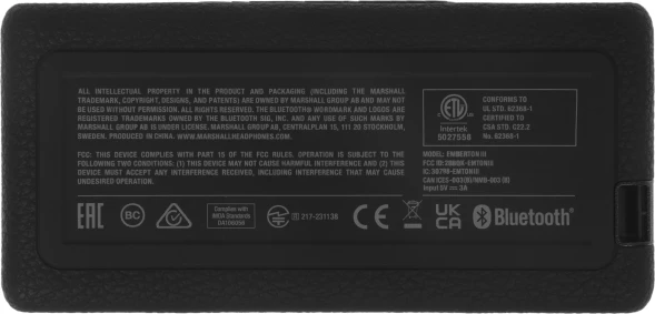 Колонка порт. Marshall Emberton III черный/золотистый 20W 2.0 BT 100м (EMBERTON III BLACK)