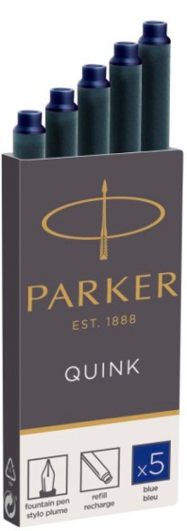 Картридж Parker Quink Z11 (CW1950384) синие чернила для ручек перьевых (5шт)