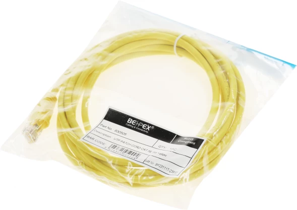 Патч-корд cat5E molded 3м желтый RJ-45 (m)-RJ-45 (m)