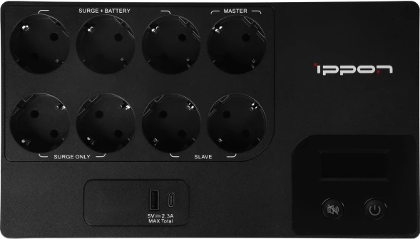 Источник бесперебойного питания Ippon Kirpich 650 360Вт 650ВА черный