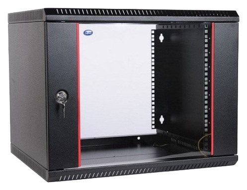 Шкаф коммутационный ЦМО ШРН-Эконом (ШРН-Э-9.650-9005) настенный 9U 600x650мм пер.дв.стекл 75кг черный 600мм 20.7кг 180град. 476мм IP20