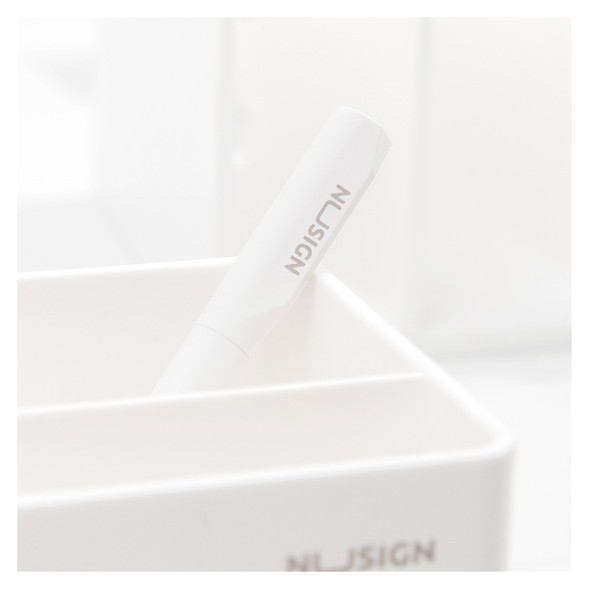 Ручка гелев. Deli Nusign NS552white белый черн. черн. линия 0.5мм