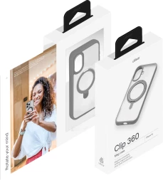 Чехол (клип-кейс) uBear для Apple iPhone 16 Clip 360 with MagSafe серый (CS438GR61RG-I24M)