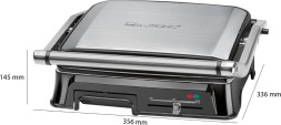 Электрогриль Clatronic KG 3571 2000Вт серебристый/черный