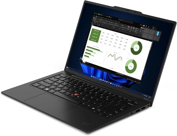 Ноутбук Lenovo ThinkPad X1 Carbon G12 Core Ultra 7 155U 16Gb SSD1Tb Intel Graphics 14&amp;quot; IPS WUXGA (1920x1200) Windows 11 Pro 64 black WiFi BT Cam (21KDS07D00)