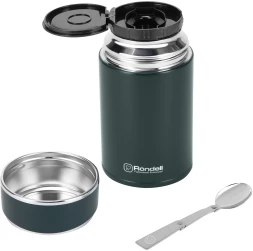 Термос для еды Rondell Aventura RDS-1660 0.7л. морская волна с чехлом картонная коробка
