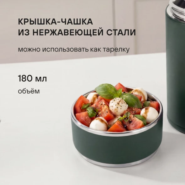 Термос для еды Rondell Aventura RDS-1660 0.7л. морская волна с чехлом картонная коробка