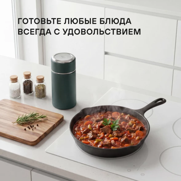 Термос для еды Rondell Aventura RDS-1660 0.7л. морская волна с чехлом картонная коробка
