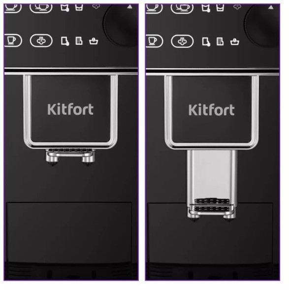 Кофемашина Kitfort КТ-7256 1350Вт черный/нержавеющая сталь