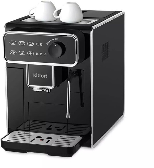 Кофемашина Kitfort КТ-7256 1350Вт черный/нержавеющая сталь