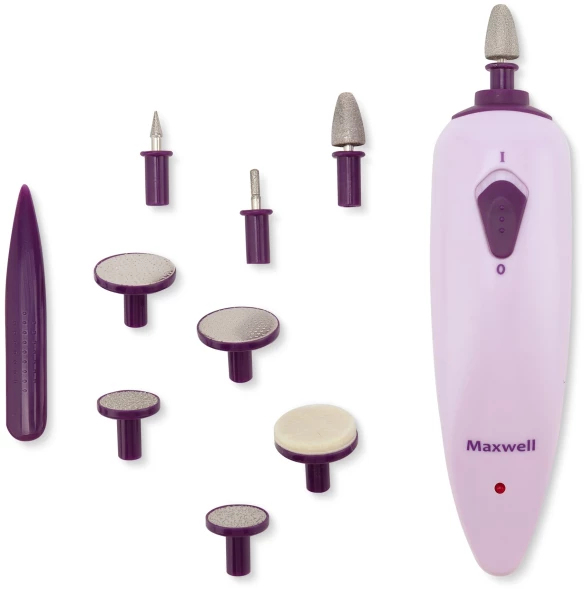 Маникюрный набор Maxwell MW-2601 насадок в компл.:8шт (подсветка) розовый