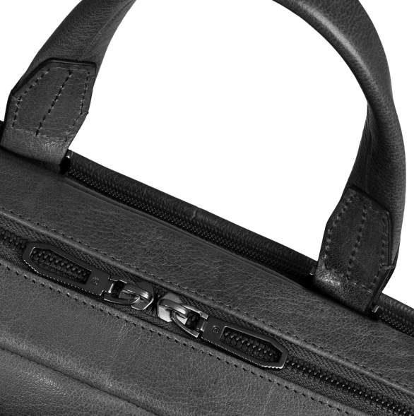 Деловая сумка мужская Piquadro Solm CA7025S141/N с отделением для ноутбука 14&amp;quot; черная натур.кожа