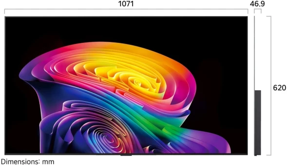 Телевизор OLED LG 48&amp;quot; OLED48C6RLA.ARU черный/серебристый 4K Ultra HD 120Hz DVB-T DVB-T2 DVB-C DVB-S2 USB WiFi Smart TV (RUS)
