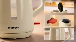 Чайник электрический Bosch TWK1M127 1.7л. 2400Вт бежевый корпус: пластик