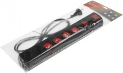Сетевой фильтр Most LR 1.7м (6 розеток) черный (коробка)