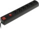 Сетевой фильтр Most LR 1.7м (6 розеток) черный (коробка)