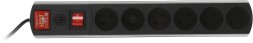 Сетевой фильтр Most LR 1.7м (6 розеток) черный (коробка)