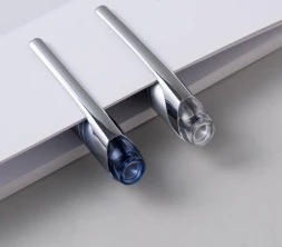 Ручка шариков. Deli Xtream (EQ47-BL) d=0.7мм син. черн. карт.уп. игловидный пиш. наконечник резин. манжета чернила пониженной вязкости