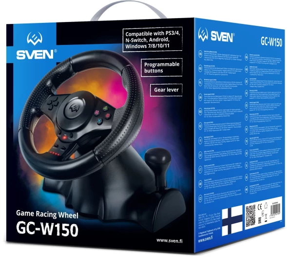 Руль Sven GC-W150 16кноп. (с педалями) черный