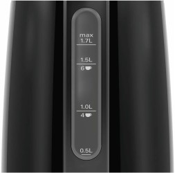 Чайник электрический Bosch TWK3P423 1.7л. 2400Вт черный корпус: металл