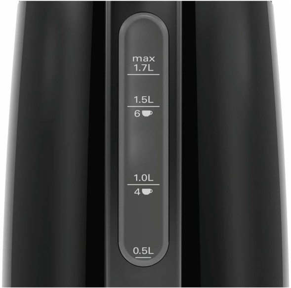 Чайник электрический Bosch TWK3P423 1.7л. 2400Вт черный корпус: металл