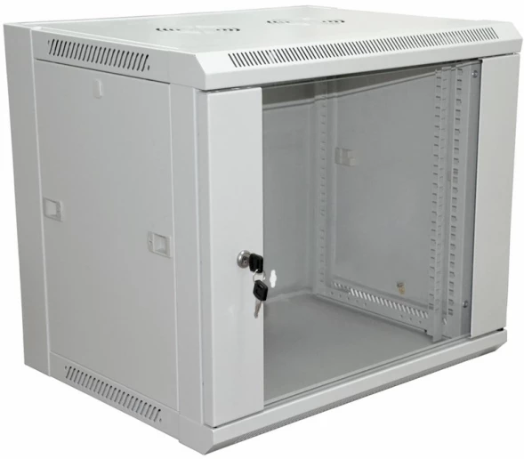 Шкаф коммутационный Rexant Pro (04-2220) настенный 6U 600x600мм пер.дв.стекл без задн.дв. 90кг серый