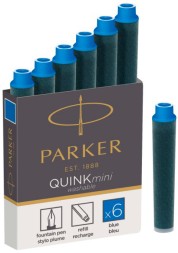 Картридж Parker Quink Z17 Mini (CW1950409) синие чернила для ручек перьевых (6шт)