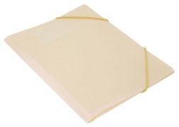 Папка на резинке Бюрократ Gems GEMPR05CREAM A4 пластик кор.30мм 0.5мм кремовый жемчуг карман для визитки