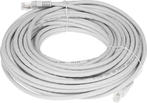Патч-корд Rexant 18-1011 UTP RJ-45 вил.-вилка RJ-45 кат.5E 20м серый ПВХ