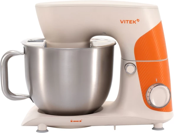 Миксер планетарный Vitek VT-PM0331 1800Вт кремовый/оранжевый