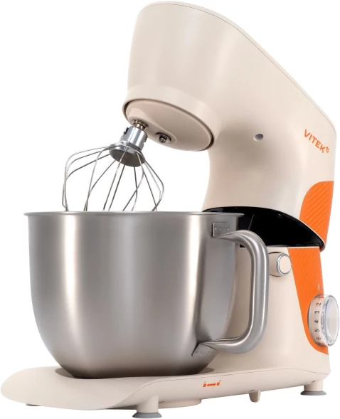 Миксер планетарный Vitek VT-PM0331 1800Вт кремовый/оранжевый