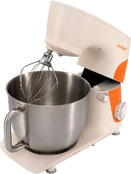 Миксер планетарный Vitek VT-PM0331 1800Вт кремовый/оранжевый