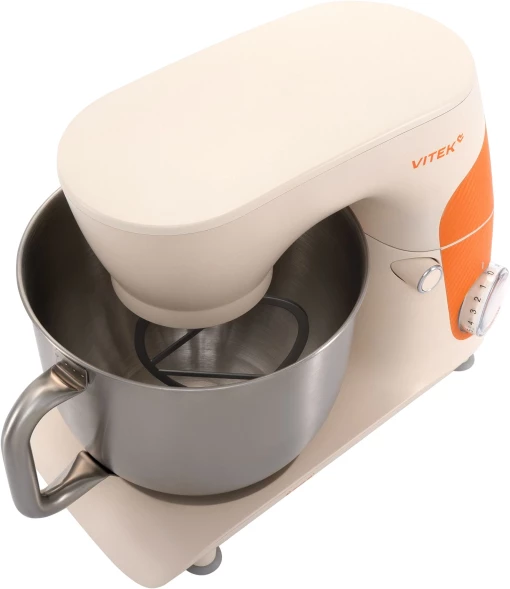 Миксер планетарный Vitek VT-PM0331 1800Вт кремовый/оранжевый