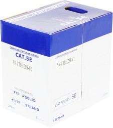 Кабель информационный Lanmaster NM-UTP5E2PR-CU кат.5E U/UTP 2X2 PVC внутренний 305м серый