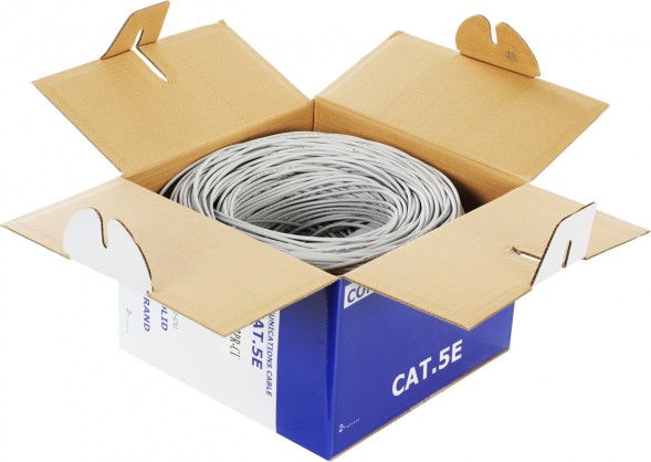 Кабель информационный Lanmaster NM-UTP5E2PR-CU кат.5E U/UTP 2X2 PVC внутренний 305м серый