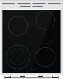 Плита Электрическая Gorenje GECS5C70WA белый/черный стеклокерамика (без крышки)