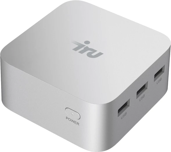 Неттоп IRU Planio 115 N100 (0.8) 16Gb SSD512Gb UHDG Windows 11 Pro GbitEth WiFi BT серебристый (2099141)