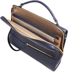 Деловая сумка женская Piquadro Patricia CA4098W140/BLU с отделением для ноутбука 14&amp;quot; синяя натур.кожа