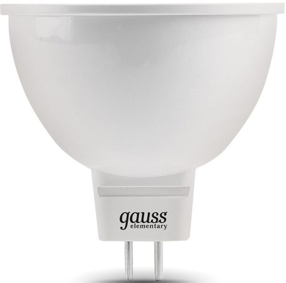Лампа светодиодная Gauss Elementary MR16 9Вт цок.:GU5.3 спот 220B 2700K св.свеч.бел.теп. MR16 (упак.:10шт) (13519)